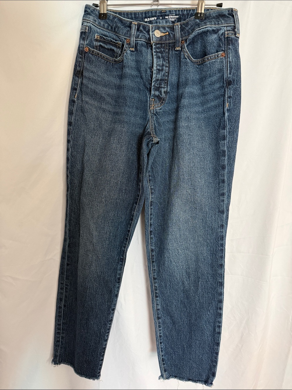 Old Navy OG straight Jeans. Raw hem, button fly